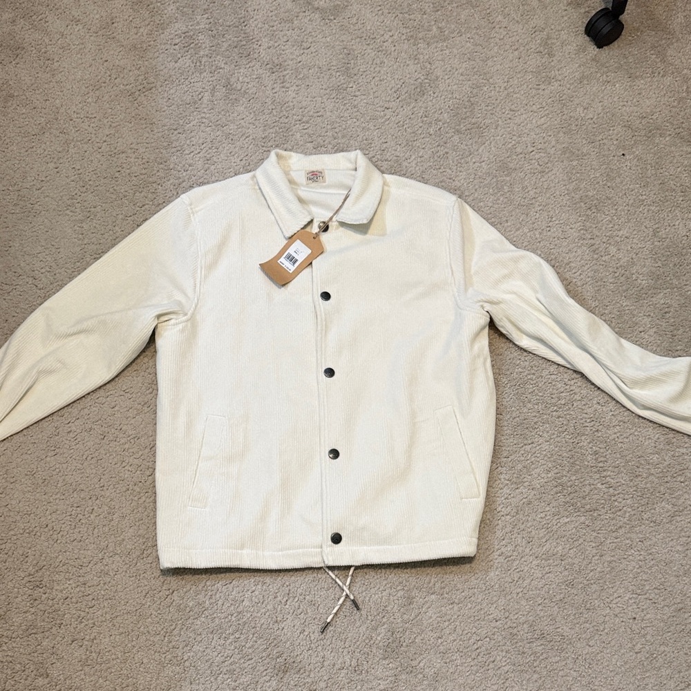 Faherty Men's Off-White Shirt Jacket